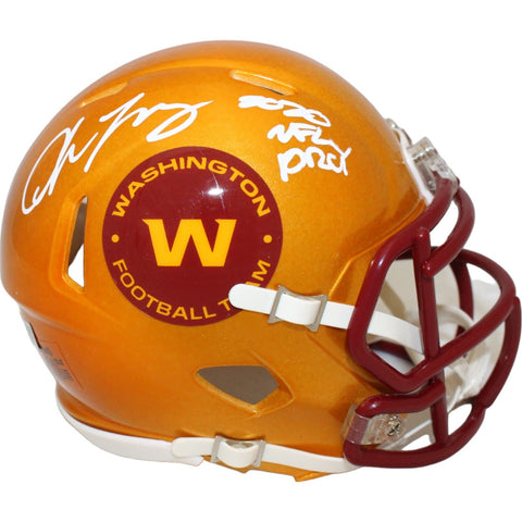 Chase Young Autographed Washington Commanders Mini Helmet ROY FAN 46708