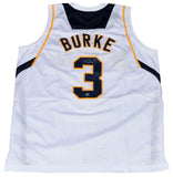 TREY BURKE AUTOGRAPHED MICHIGAN WOLVERINES #3 WHITE BASKETBALL JERSEY GTSM