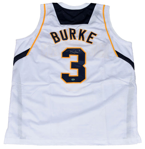 TREY BURKE AUTOGRAPHED MICHIGAN WOLVERINES #3 WHITE BASKETBALL JERSEY GTSM