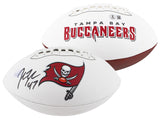 Buccaneers John Lynch Signed Rawlings White Panel Logo Football BAS W #2W428048