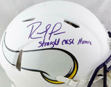 Randy Moss Signed Vikings F/S Flat White Authentic Helmet w/Insc- Beckett W Auth