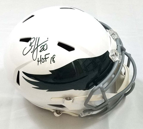 Brian Dawkins Signed Eagles Throwback Replica Helmet W/ HOF 18 JSA Witnessed