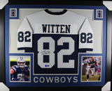 JASON WITTEN (Cowboys thrwback SKYLINE) Signed Autographed Framed Jersey Beckett