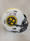 TJ WATT SIGNED PITTSBURGH STEELERS F/S LUNAR ECLIPSE SPEED REP HELMET BECKETT QR