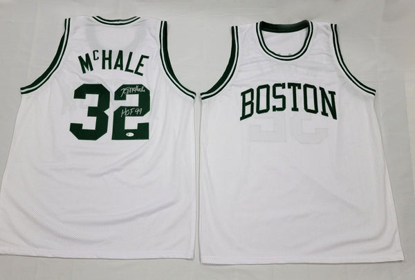 Kevin McHale Signed Boston Celtics White Custom Jersey W/ HOF 99 Beckett Witness