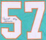 Dwight Stephenson Signed Miami Dolphins Jersey Inscribed "HOF 98" (JSA COA)