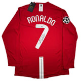 Autographed/Signed Cristiano Ronaldo Manchester United Red Soccer Jersey BAS COA