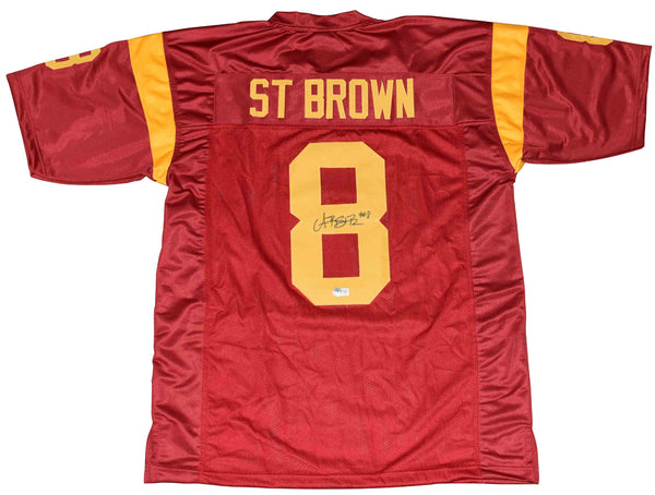 AMON-RA ST BROWN SIGNED AUTOGRAPHED USC TROJANS #8 JERSEY BECKETT