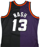 Steve Nash Signed Suns Mitchell & Ness Black/Purple Jersey- Beckett W Hologram