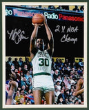 M. L. Carr Signed Boston Celtics 36"x 44" Framed Jersey (JSA COA) 2xNBA Champion