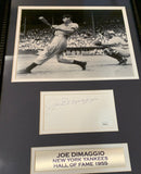 Joe DiMaggio Autographed New York Yankees Signed 14x20 Framed Baseball Book JSA