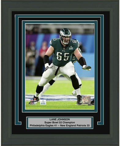 Framed Lane Johnson Philadelphia Eagles Super Bowl 52 Champions 8x10 Photo