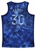 Warriors Stephen Curry Signed Blue Creators in The Paint Nike Jersey BAS Witness