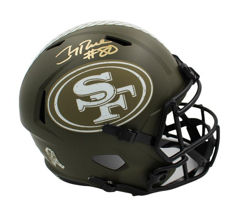 Jerry Rice Signed San Francisco 49ers Speed Full Size Salute to Service Helmet