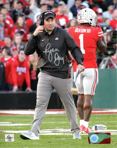 Ryan Day Autographed Ohio State Buckeyes 8x10 Beckett Witnessed #5