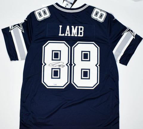 CeeDee Lamb Signed Dallas Cowboys Blue Nike Vapor Limited Jersey-Fanatics *Black