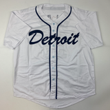 Autographed/Signed DENNY MCLAIN 31-6 1968 Detroit White Baseball Jersey JSA COA