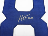 RAMS ISAAC BRUCE AUTOGRAPHED SIGNED WHITE JERSEY "HOF 20" BECKETT WITNESS 230163