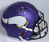 Justin Jefferson Autographed Vikings F/S Speed Authentic Helmet-Beckett W