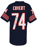 Jim Covert Signed Navy Throwback Custom Football Jersey w/HOF20 -(SCHWARTZ COA)