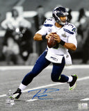 RUSSELL WILSON AUTOGRAPHED 16X20 PHOTO SEATTLE SEAHAWKS SUPER BOWL RW HOLO 91023