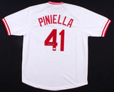 Lou Piniella Signed Reds Jersey (JSA COA) 1990 Cincy World Series Champion Mgr.