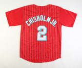 Jazz Chisholm Signed Florida Marlins Jersey (JSA COA) Miami All Star 2nd Baseman