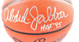 Kareem Abdul-Jabbar Magic Johnson Signed Spalding NBA Basketball w/HOF-Beckett W