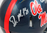 DK Metcalf/AJ Brown Autographed Ole Miss Rebels Blue Speed Mini Helmet-BAW Holo