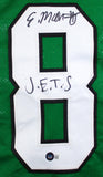 Elijah Moore Autographed Green Pro Style Jersey w/J.E.T.S - Beckett W Hologram