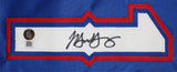 Michael Young Authentic Signed Blue Pro Style Jersey Autographed BAS Witnessed