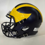 Autographed/Signed Blake Corum "2023 Champs" Michigan FS Replica Helmet BAS COA