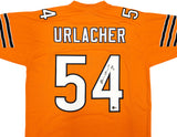 BEARS BRIAN URLACHER AUTOGRAPHED ORANGE JERSEY "HOF 18" BECKETT WITNESS 230048