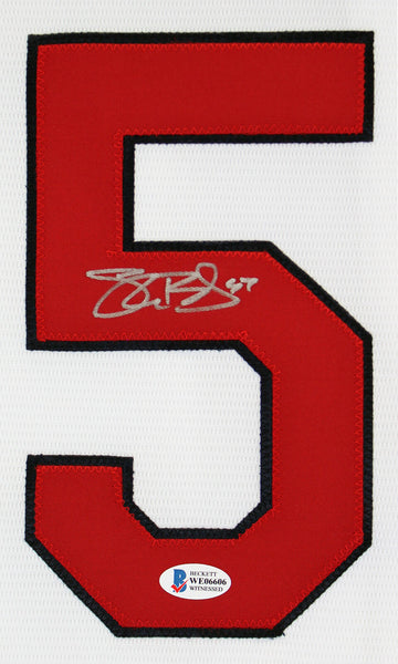 Cleveland Indians Shane Bieber Autographed White Majestic Cool