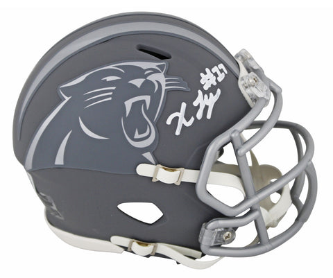 Panthers Xavier Legette Authentic Signed Slate Speed Mini Helmet BAS Witnessed