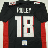 Autographed/Signed CALVIN RIDLEY Atlanta Black Football Jersey Beckett BAS COA