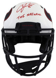 Texans Andre Johnson "The Natural" Signed Lunar F/S Speed Proline Helmet JSA Wit