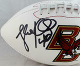 Luke Kuechly Autographed Boston College Logo Football - JSA Witness Auth