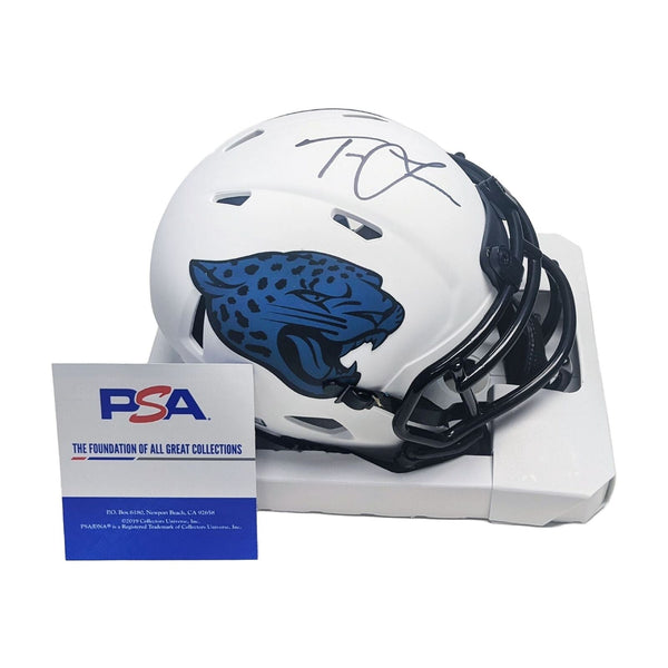 Trevor Lawrence Hand Signed Jaguars Lunar Mini Helmet - PSA/DNA