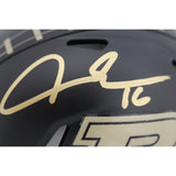 Aidan O'connell Autographed Purdue Boilermakers Black Mini Helmet Beckett 48888