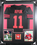 BRANDON AIYUK (49ers black TOWER) Signed Autographed Framed Jersey Beckett