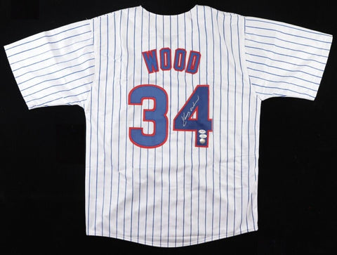 Kerry Wood Signed Chicago Cubs Jersey (PSA COA) Rookie Record 20 K's 05/06/1998