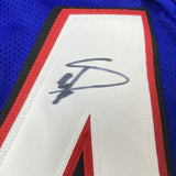 Autographed/Signed STEFON DIGGS Buffalo Blue Football Jersey Beckett BAS COA