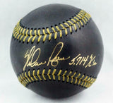 Nolan Ryan Autographed Rawlings OML Black Baseball W/ 5714 Ks- AIV Hologram *G