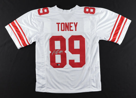 Kadarius Toney Signed White Giants Jersey (Beckett Holo) New York 1st Rd Pk 2021