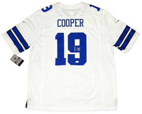 AMARI COOPER AUTOGRAPHED SIGNED DALLAS COWBOYS #19 WHITE NIKE GAME JERSEY JSA