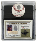 Cubs Billy Williams Signed Thumbprint Baseball LE #'d/200 w/ Display Case BAS