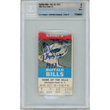 OJ Simpson Autographed Buffalo Bills 10/29/73 Ticket Stub 2003 yds Beckett 48169