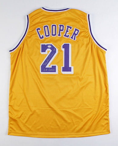 Michael Cooper Signed Los Angeles Lakers Jersey Inscribed "L.A. Lakers" PSA COA