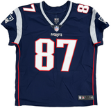 Rob Gronkowski Patriots Signed Career Stats Inscribed Nike Elite Jersey JSA